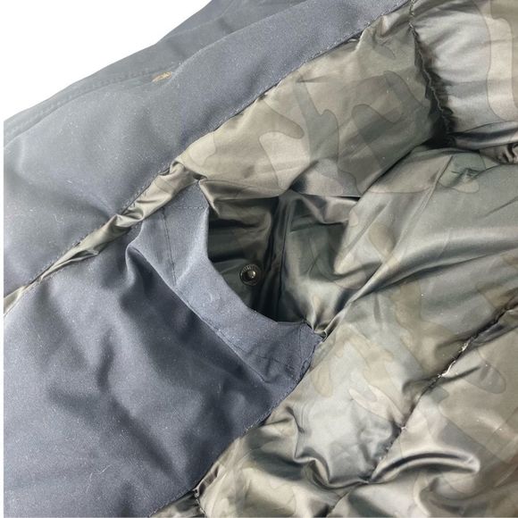 Madison Supply Mens Navy Down Winter Parka - Real Fur Trim Hood SZ Medium - Picture 9 of 16